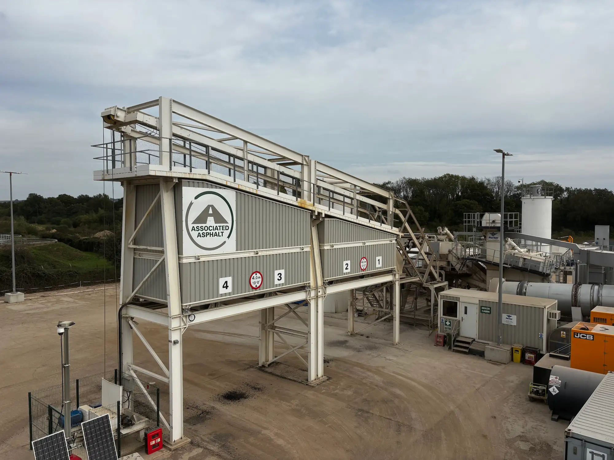 Aerial shot of AA East Peckham Asphalt plant
