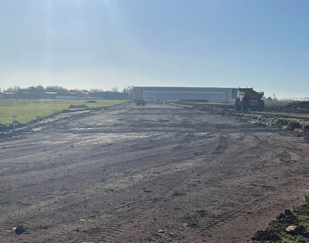 Biggin hill runway being excavated